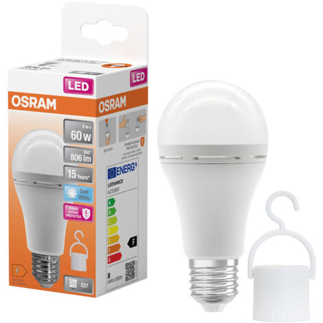 OSRAM HOMELIGHTING 4099854190131 Akkubetriebenes LED-Leuchtmittel EEK F (A - G) E27 Glühlampenform 8