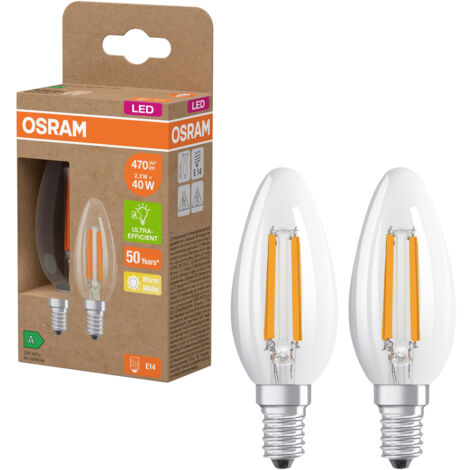 OSRAM HOMELIGHTING 4099854255472 LED EEK A (A - G) E14 Kerzenform 2.2 W = 40 W Warmweiß (Ø x H) 35 m