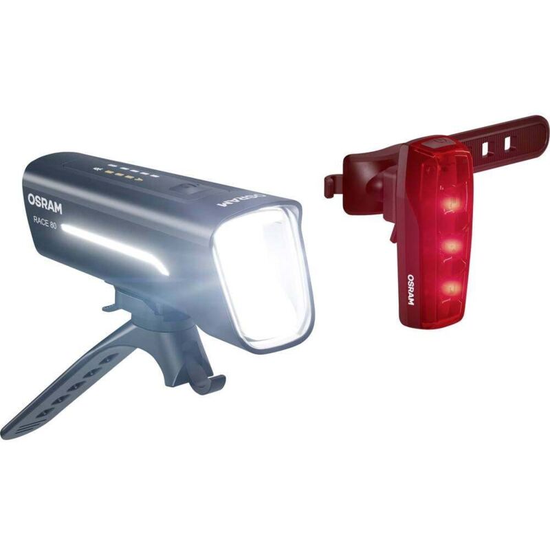 Osram - Kit d'éclairage de vélo race 80 set led à batterie noir
