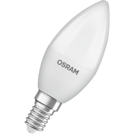 OSRAM Lampada LED classica B60 Star Classic B60 per base E14, forma di candela, look Matt, 806 lumen, bianco freddo, 4000k, sostituzione di lampadine da 60w convenzionali, non dimmerabili, 1 pacco