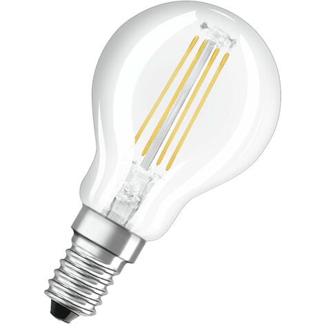OSRAM Lampada LED - E14 - bianco caldo - 2700 K - 4 W - Sostituisce lampade ad incandescenza 40W - chiara - LED BASE CLASSIC P - Confezione da 3