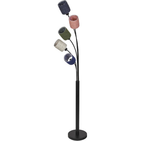 OSRAM Lampadaire Decor Felt Weaving Cans, feutre et métal, 5 X E14, haut. 1730 mm, éclairage chaleureux grâce à l’abat-jour tissé, durable (source lumineuse remplaçable), montage simple