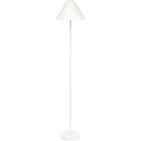 OSRAM Lampadaire Decor Pulp blanc en métal et papier mâché, E14, gradable, hauteur 1505 mm, abat-jour en matériau recyclé, durable grâce à sa source lumineuse remplaçable, montage simple
