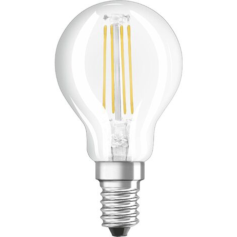 Osram Lampadine LED A Sfera 4W Attacco E14 Luce Calda 2700K Confezione da 2
