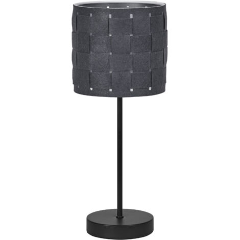 OSRAM Lampe à poser Decor Felt Weaving gris, feutre et métal, E14, diam. 160 mm, éclairage chaleureux grâce à l’abat-jour tissé, durable (source lumineuse remplaçable), montage simple