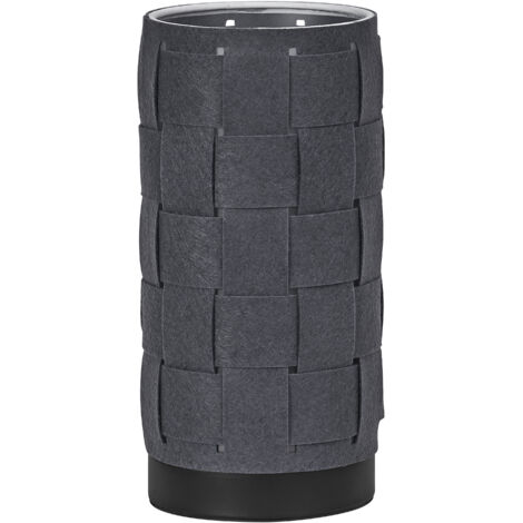 OSRAM Lampe à poser Decor Felt Weaving Tube gris en feutre et métal, E14, diam. 120 mm, éclairage chaleureux grâce à l’abat-jour tissé, durable (source lumineuse remplaçable), montage simple