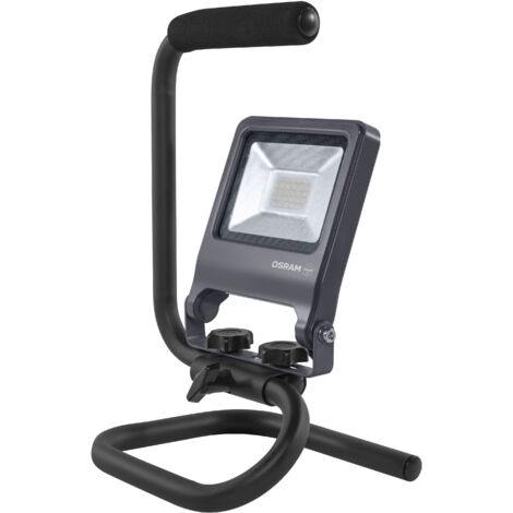 OSRAM Lampe de travail LED  S-Stand 20 W 840, blanc froid 4 000 K, 1 700 lm, IP65, tête pivotante, câble de 2 m