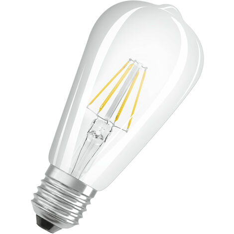 OSRAM Lampe LED dimmable Superstar avec un rendu des couleurs particulièrement élevé (CRI90), E27-base, Aspect filament ,Blanc chaud (2700K), 730 Lumen,Remplacement de 60W-Ampoules 1-Pack