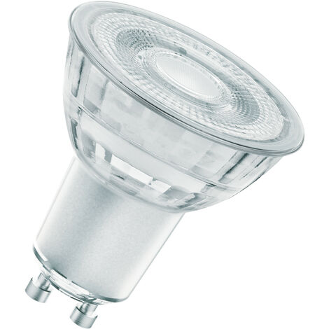 OSRAM Lampe LED dimmable Superstar avec un rendu des couleurs particulièrement élevé (CRI90), GU10-base, verre clair ,Blanc froid (4000K), 350 Lumen,Remplacement de 50W-Ampoules 1-Pack - Clear