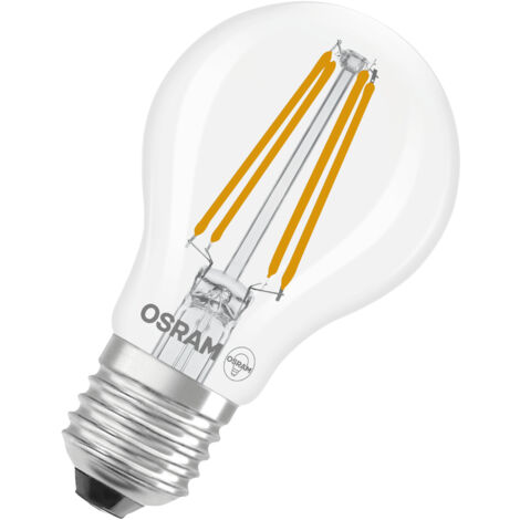 OSRAM Lampe LED  forme étoile A60 filament, 6500 K blanc froid lumière du jour, 5,9 W, E27, claire, 806 lm, 15 000 h, pour lieux de travail, éclairage de bureau
