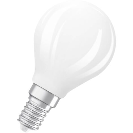 OSRAM Lampe LED  Superstar P40 Globe Filament dimmable, 2700 K blanc chaud, 3,4 W, E14, dépolie, 470 lm, 15 000 h, pour luminaires de table et suspendus, non éblouissante