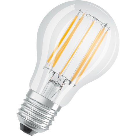 OSRAM LED BASE Classic A100, ampoules LED à filament clair en verre pour culot E27, forme ampoule, blanc froid (4000K), 1521 lumen, remplace les ampoules classiques de 100W, boite de 3 - Klar