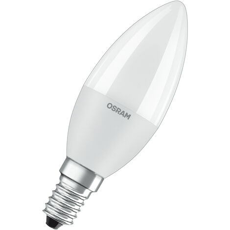 OSRAM LED-Lampe, E14, 7 W, 806 lm, 2700 K, B39 Matt, Ø 39 mm