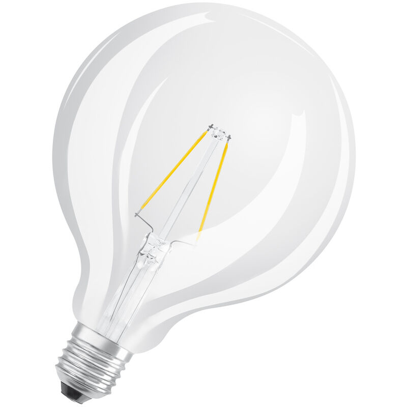 Image of OSRAM LED-Lampen, klassische Ballform, 25 Watts Ersatz, E27, G125, 2700 Kelvin, Warm weiß, Klares Glas, single Pack