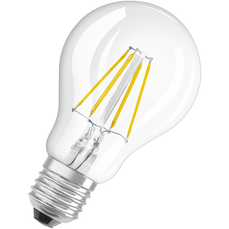 Image of Osram - LED-Lampen, klassische Kolbenform, 40 Watts Ersatz, E27, A-shape, 2700 Kelvin, Warm weiß, Klares Glas, 2-er Pack