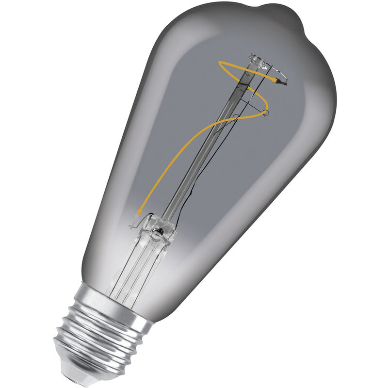 Osram Led-lampen, Vintage-edition, 10 Watts Ersatz, E27, St64-shape, 1800 Kelvin, Warm Comfort Light, Klares Glas, Single Pack