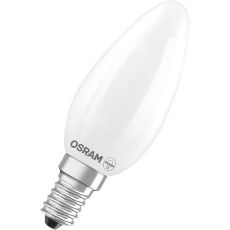 Osram LED Leuchtmittel B40 E14 Ø 3,5 x 10 cm 3,4 W warmweiß weiß matt
