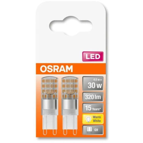 OSRAM LED PIN G9 Lote de 2 x Bombilla LED G9, 2,60W , 30W equivalente a, 2700 K , Blanco cálido
