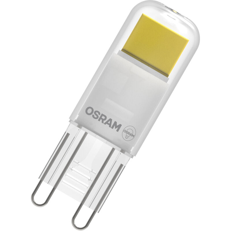 Osram - led pin en verre transparent, de 1,8 w pour 200 lm, lumière blanc chaud de 2700 k, multicolore, culot de fiche retrofit G9, cri 80, eek e,