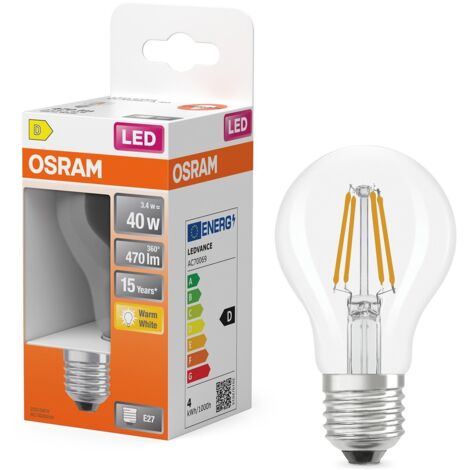 Osram - led retrofit classic a (40) 4w / 827 / 2700k - e27 - 4099854466632 - 4099854466632
