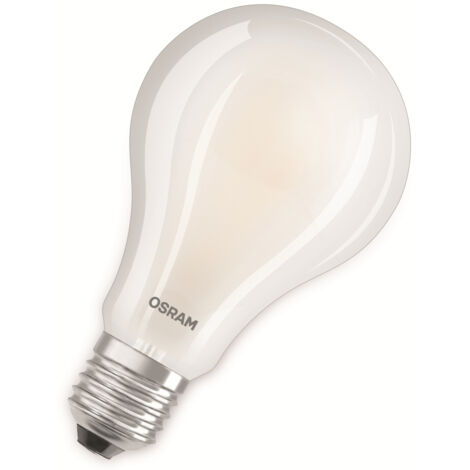 OSRAM LED Star Classic A200, ampoule LED à filament mat en forme d'ampoule, culot B22d, blanc froid (4000K), 3452 lumens, en remplacement des ampoules classiques 200W, pack de 1