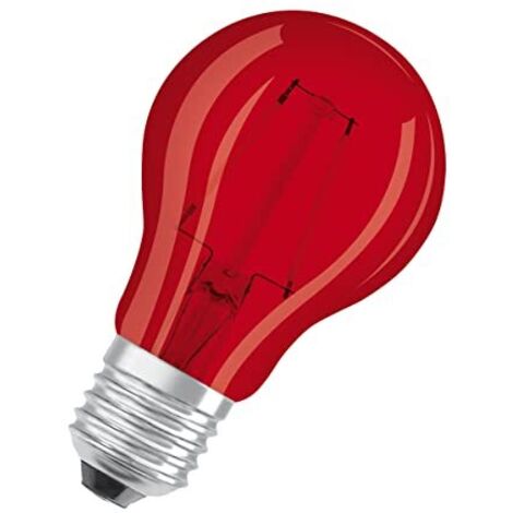 OSRAM LED STAR DECO CLASSIC A, Attacco: E27, Rosso, 3000 K, 2.50 W, Equivalenti a 15 W, LED STAR DECO CLASSIC A, Opaco, Confezione da 6 Pezzi
