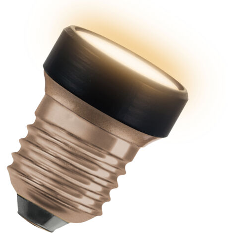 OSRAM LED Star Flat da 3,5 W (come 28 W), 300 lm/2700 K, 827 bianco caldo, satinato, plastica nera, con filettatura E27, non dimmerabile, diametro 35 mm.
