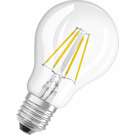 OSRAM LED Star klare Filament LED Lampe, E27, Tageslichtweiß (6500K), Birnenform, Ertsatz für herkömmliche 40W-Glühbirnen, 1er-Pack