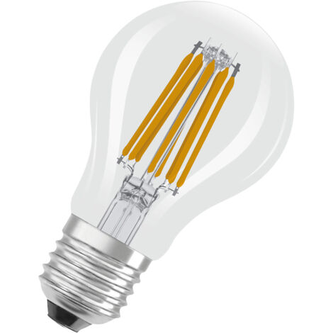 OSRAM LED Superstar Classic LED-Lampe A 100 in klassischer Kolbenform, klarer Glaskörper, 7.2 W, 1521 lm, E27 Fassung, 2700 K für warmweißes Licht, EEK A, 60 mm Durchmesser.
