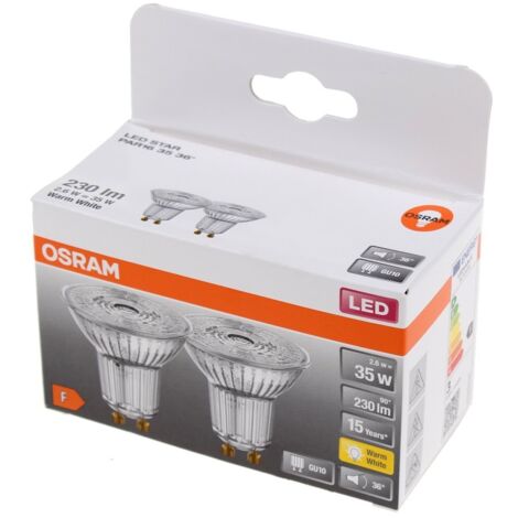 Osram - led superstar par16 (35) 36 ° 2.6w/827 - gu10 - set 2pz. - 4058075260238 - 4058075260238