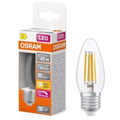 Osram - ledsclb40 3,4w/827 230v fil e27 fs1osram dimerizable - 4099854445439 - 4099854445439