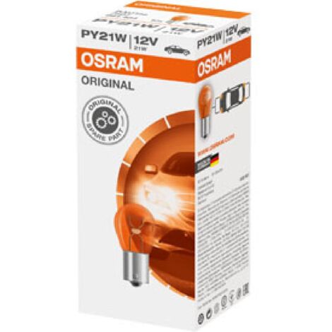 Osram – Lot de 10 ampoules PY21W 12V 21W – Éclairage esthétique pour véhicules – Durabilité exceptionnelle – Performance optimale