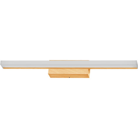OSRAM Luminaire Orbis Mirror décor bois, 60 cm, boîtier en aluminium, 10 W, 950 lm, indice de protection IP44, température de couleur réglable via Click CCT (4000 K et 3000 K), gradable via commande t