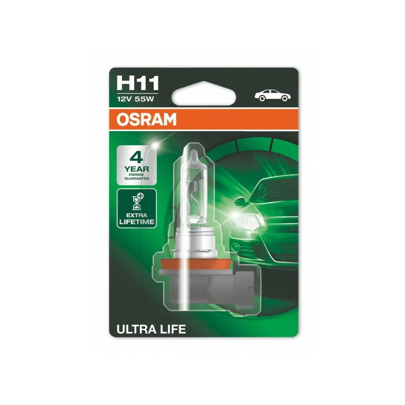 Performance Bulbs - 12V 55W H11L PGJ19-2 - Halogen Long Life - ULTRA LIFE - 64211ULT-01B - Osram