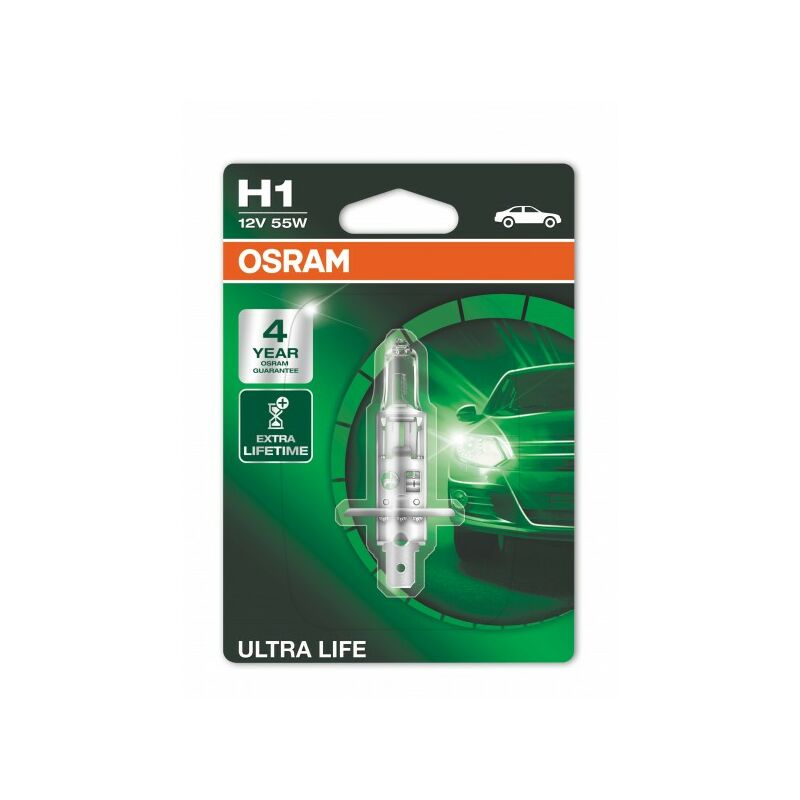 OSRAM Performance Bulbs - H1 12V 55W (448L) - Long Life P14.5 - ULTRA LIFE - 64150ULT-01B