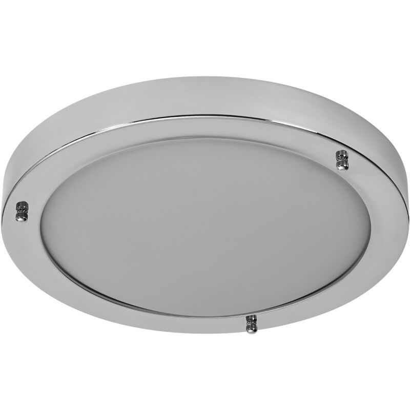 Plafonnier de salle de bain bathroom classic round 280mm, chrome, culot E27, peut être équipé d'une lampe intelligente, fabrication de haute qualité,