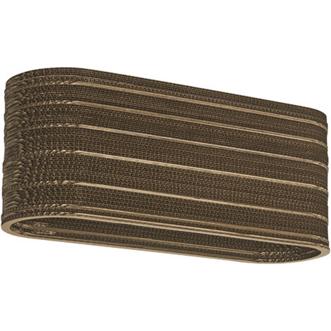 OSRAM Plafonnier Decor Cardboard Oval marron en carton ondulé, 3xE27, longueur 600 mm, abat-jour en matériau recyclé, durable grâce à sa source lumineuse remplaçable, montage simple