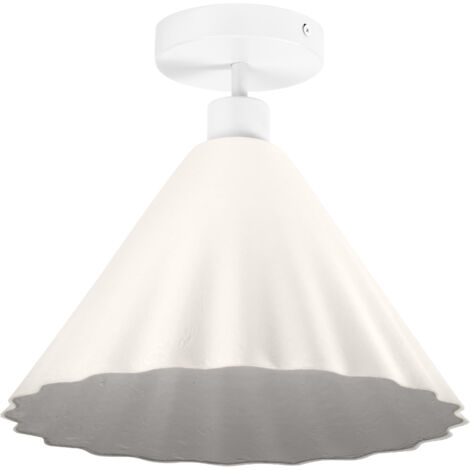 OSRAM Plafonnier Decor Pulp blanc en métal et papier mâché, E27, 310 mm de diamètre, abat-jour en matériau recyclé, durable grâce à sa source lumineuse remplaçable, montage facile