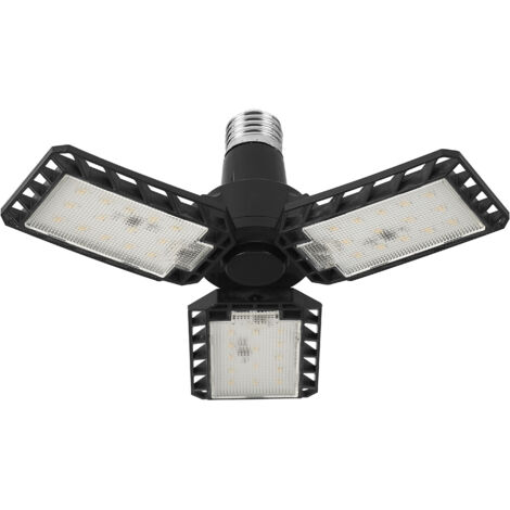OSRAM Plafonnier Highbay Blade en plastique noir, avec lames lumineuses réglables, offre 17 W ou 1700 lm en blanc neutre avec 4000 K, filetage E27, diamètre 231 mm, IP20