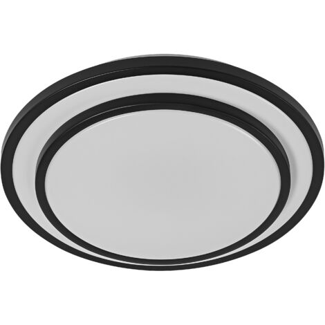 OSRAM Plafonnier LED ORBIS BERLIN 300mm, noir, 16W, 2000lm, couleur de lumière blanc chaud, distribution lumineuse très homogène, longue durée de vie, module LED non remplaçable, rond, IP20, 3000K.