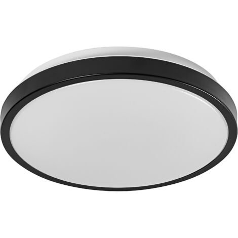 OSRAM Plafonnier LED ORBIS LONDON 280mm, noir, 16W, 2000lm, couleur de lumière blanc chaud, répartition lumineuse très homogène, longue durée de vie, module LED non remplaçable, rond, IP20, 3000K.