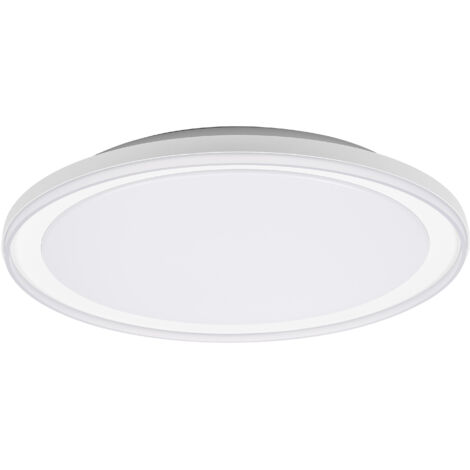 OSRAM Plafonnier LED ORBIS Pederson avec anneau en plastique, blanc, 36 W, 2600 lm, 3000 K, 830 blanc chaud agréable, 550 mm de diamètre, protection IP20, vis de montage et chevilles incluses