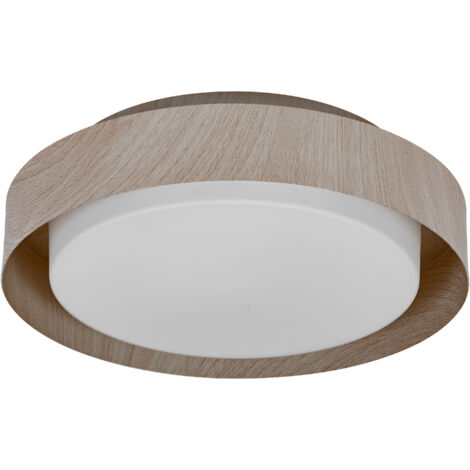 OSRAM Plafonnier ORBIS MADRID 290mm, couleur bois, culot E27, peut être équipé d'une ampoule connectée, haute qualité, design moderne, boîtier en métal, pour utilisation en intérieur, rond, IP20