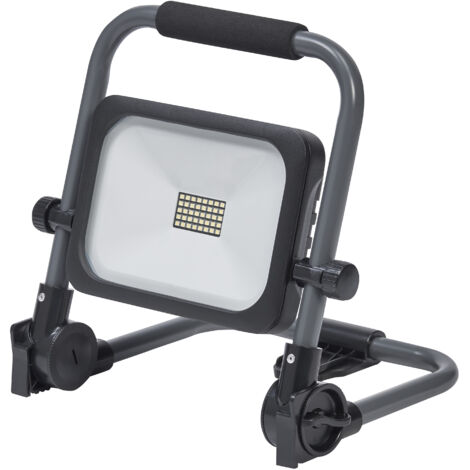 OSRAM Projecteur de travail LED VAL BAT, gris foncé/noir, 20W, 2000lm, blanc froid, alimenté par batterie, fonction de charge USB grâce à la banque d'alimentation intégrée, portable, IP54, 6500K.