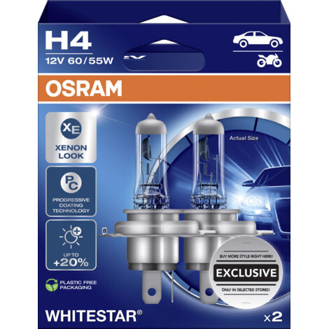 Osram Scheinwerferlampe H4 Whitestar 2.0 2 Stück