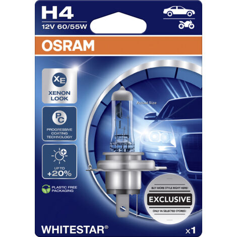 Osram Scheinwerferlampe H4 Whitestar 2.0 Scheinwerferlampe