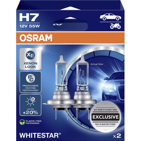 Osram Scheinwerferlampe H7 Whitestar 2.0 2 Stück Scheinwerferlampe