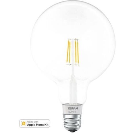 OSRAM SMART+ LED Filament Globe, lampe Bluetooth avec douille E27, dimmable, remplace une ampoule à incandescence de 50 W, blanc chaud, compatible avec Apple Homekit et l'application LEDVANCE Smart+ p