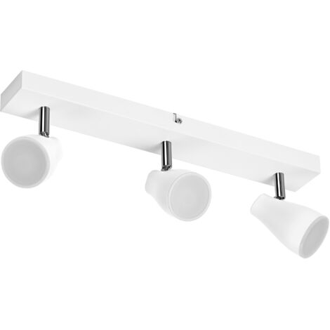 OSRAM Spot de plafond SPOT PEAR 430mm, blanc, 12,9W, 630lm, lumière directionnelle avec couleur de lumière blanc chaud, avec tête GU10 flexible, ampoule GU10 incluse, IP20, 2700K.
