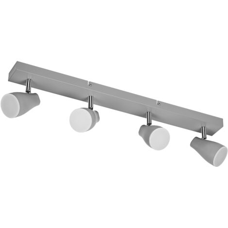 OSRAM Spot de plafond SPOT PEAR 600mm, gris, 17,2W, 840lm, lumière directionnelle avec couleur de lumière blanc chaud, avec tête GU10 flexible, ampoule GU10 incluse, IP20, 2700K.
